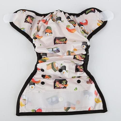 Baby Cloth Diaper Cover Nappy Hook and Loop Double Gusset 6.6lbs to 33lbs (Rabbits Wolves) - Jamouz