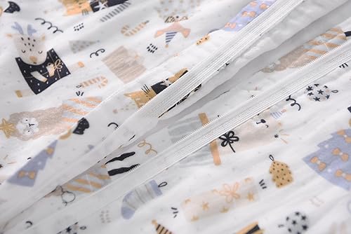 Baby Sleep Sack 2-4 T Baby Wearable Blanket 100% Organic Cotton 0.5 TOG Toddler Sleeping Sack 2- Way Zipper Soft Lightweight X-Large Pup - Jamouz