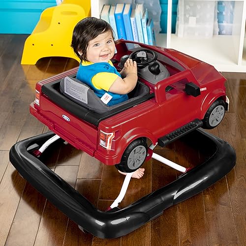 Bright Starts Ford F-150 4-in-1 Agate Black Baby Activity Center & Push Walker with Removable Interactive Steering Wheel-Toy, 6 Months and up - Jamouz