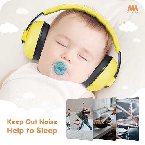 Mumba Baby Ear Protection Noise Cancelling Headphones for Babies and Toddlers Baby Earmuffs - Ages 3-24+ Months - Jamouz