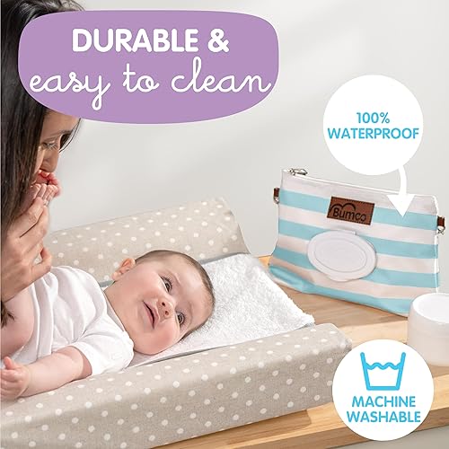 Bumco Diaper Clutch Bag - Mini Diaper Cream Spatula & Wipes Dispenser, BPA-Free Butt Spatula Baby Essentials - Jamouz
