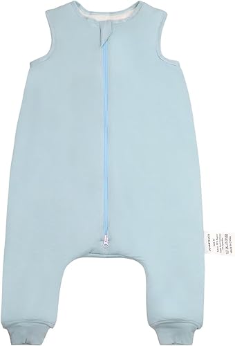 Rayon Made from Bamboo Toddler Sleep Sack with Feet, 1.5 TOG Sleeveless Toddler Sleep Sack, 2-Way Zipper - Jamouz