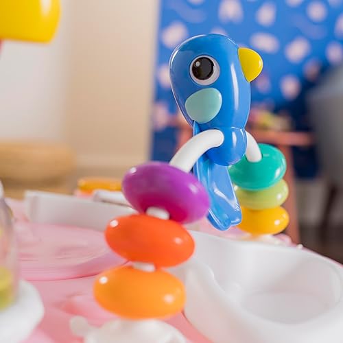 Bright Starts Around We Go 2-in-1 Baby Walker, Discovery Activity Center and Table, Tropic Cool, Ages 6 Months+ - Jamouz