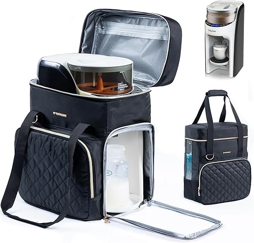 SFYBYHEART Carrying Case Compatible with Baby Brezza Formula Pro Advanced Formula Dispenser Machine Carrying Bag - Baby Formula Mixer Travel Bag with Pockets for Baby Essential, Pumps, Baby Bottles - Jamouz