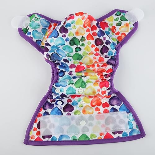 Baby Cloth Diaper Cover Nappy Hook and Loop Double Gusset 6.6lbs to 33lbs (Rabbits Wolves) - Jamouz