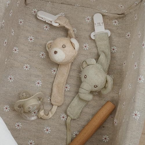 Pacifier Clip, 2 Pack Baby Pacifier Holder for Boys and Girls Fits Many Pacifiers & Baby Teething Toys, Ideal Baby Gift (Puppy & Bunny) - Jamouz