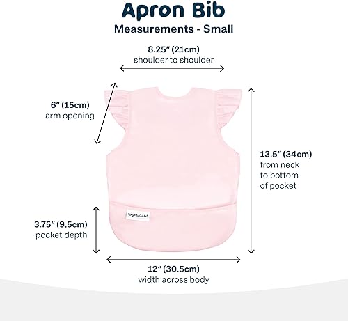 Tiny Twinkle Mess Proof Baby Bib - Waterproof Toddler and Baby Apron Bib - Machine Washable - PFAS and BPA Free - Jamouz