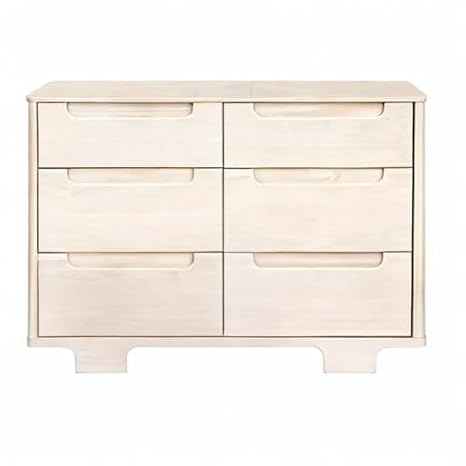 babyletto Yuzu 6-Drawer Dresser in White and Natural, Greenguard Gold Certified - Jamouz