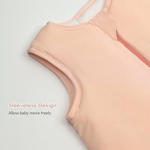 Rayon Made from Bamboo Toddler Sleep Sack with Feet, 1.5 TOG Sleeveless Toddler Sleep Sack, 2-Way Zipper - Jamouz