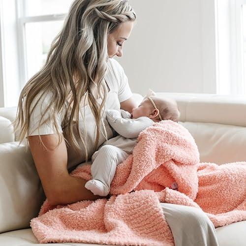 SARANONI Bamboni Luxury Baby Blanket | Plush Blanket for Infant Boys & Girls | Receiving Blanket 30” x 40” | Sky Blue - Jamouz