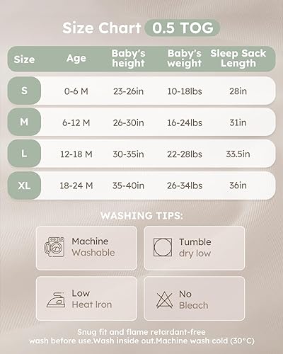 Yoofoss Baby Sleep Sack 6-12 Months Wearable Blanket for Babies 100% Cotton 2-Way Zipper TOG 0.5 Toddler Sleeping Sack 3 Pack, Soft Lightweight Sleep Sacks - Jamouz