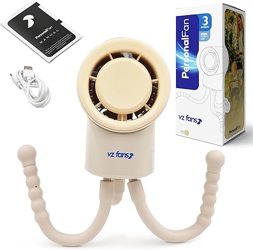 Baby Safe Portable Fan, Battery Operated Fan, Stroller Fan, Handheld Fan, Rechargeable USB-C, 3 Speeds, Mini Baby Fan – Personal Fan for Baby Travel Accessories. Flexible Tripod Cooling Fan - Jamouz