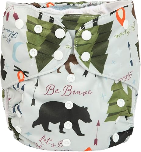 2 to 7 Years Old Junior Big Cloth Diaper Pocket Reusable Baby Kids Toddler (Be Brave) - Jamouz