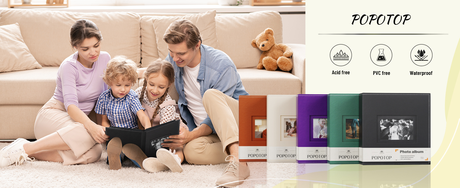 Leather Hardcover Cover Slip-in Photo Album