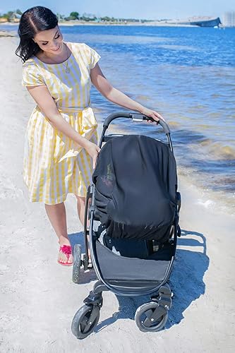 Stroller Sun Shade Cover Baby Car Seat Carrier Sunshade Pram Stroller Shade-Dark Shade Cut 96% UV Rays - Jamouz