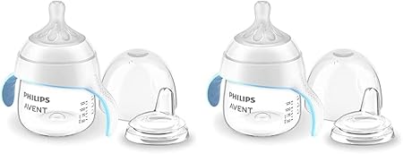 Philips Avent Natural Trainer Cup with Extra Fast Flow Natural Response Nipple (Flow 5) and Soft Spout, 5oz, SCF263/01 - Jamouz