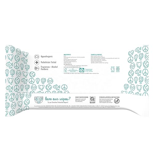 Seventh Generation Baby Wipes Sensitive Protection with Snap Seal Diaper Wipes 768 Count - Jamouz
