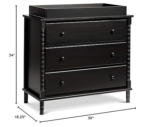 Davinci Jenny Lind Spindle 3-Drawer Dresser in White - Jamouz