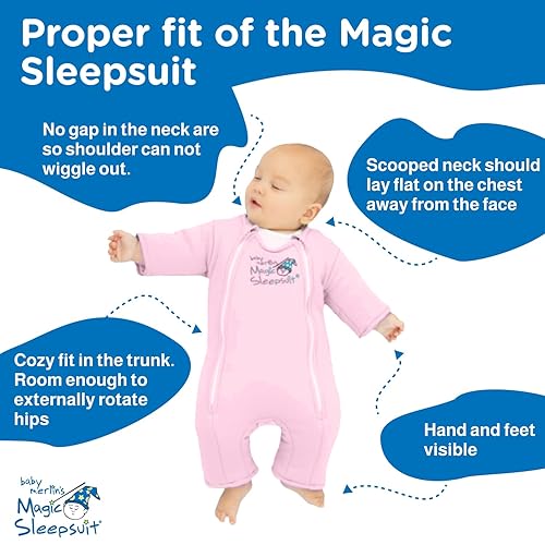 Magic Sleepsuit Baby Merlin's 100% Cotton Baby Transition Swaddle - Baby Sleep Suit - Lavender colour -for 3-6 Months baby - Jamouz