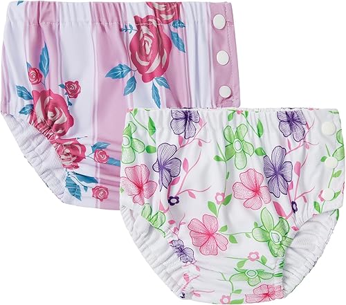 Durio 2Pcs Swim Diapers for Baby Reusable Swim Diapers Toddler Newborn Washable Swim Diapers Water Diapers Swimming 01 marine life 2T-3T - Jamouz