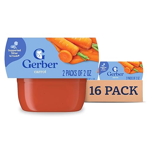 Gerber 1st Foods Baby Food, Prune Puree, Natural & Non-GMO, 2 Ounce Tubs, 2-Pack (Pack of 8) - Jamouz