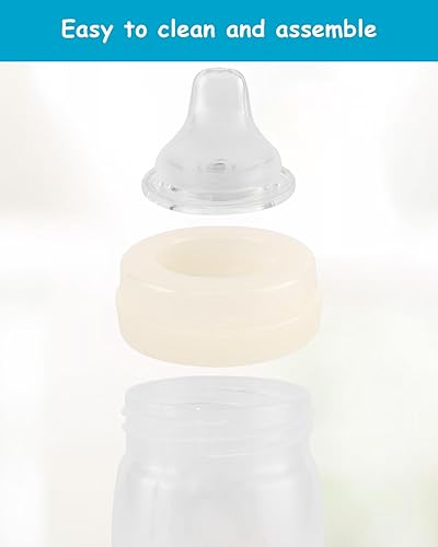 Sippy Cup Nipples for Mam Baby Bottles, Soft 100% Silicone Sippy Spout Nipples, Variable Flow, 6m+, 3 Count - Jamouz