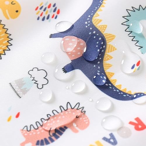Long Sleeved Bibs, Pack of 5,Lightweight Waterproof Shirt Bibs for Baby Toddler 6-30 Months - Jamouz