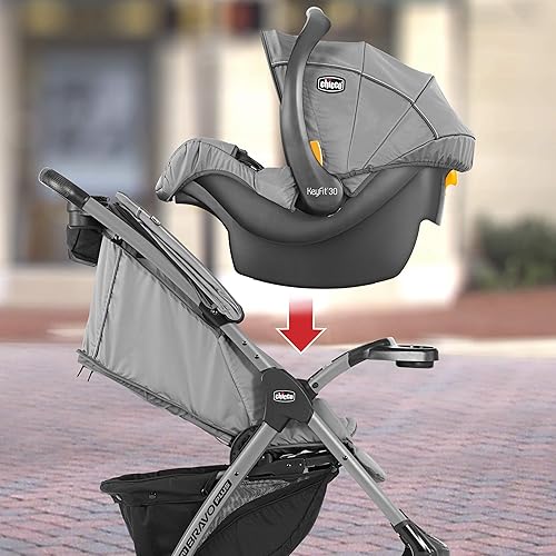 Chicco Mini Bravo Plus Travel System - Slate | Grey - Jamouz