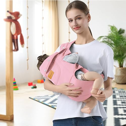 Baby Carrier Newborn to Toddler, Cozy Baby Wrap Carrier(7-30lbs), Easily Adjustable Toddler Carrier, Lightweight Baby Holder Carrier, Black - Jamouz