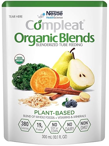 Compleat Organic Blends, Plant Based, Blenderized Tube Feeding - Blend of Whole Foods/Vitamins & Minerals - 10.1 FL OZ (Pack of 12) - Jamouz