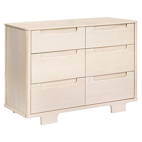 babyletto Yuzu 6-Drawer Dresser in White and Natural, Greenguard Gold Certified - Jamouz