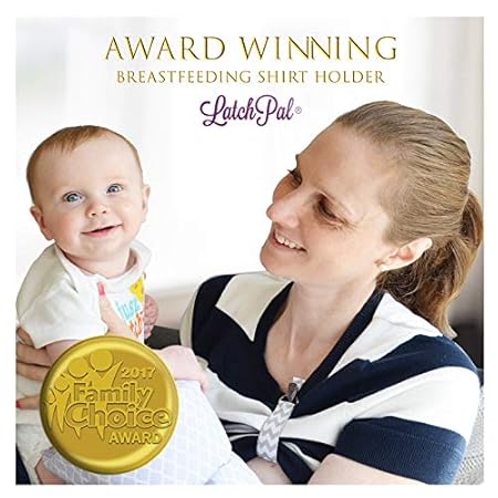 Hands-Free Nursing Clip - Holds up Clothing to Make Breastfeeding and Pumping Easier, an Ideal Nursing Cover Accessory, Gray Chevron Pattern - Jamouz