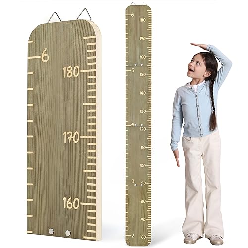Growth Chart for Wall Wooden Height Chart for Kids Unicorn Castle Height Measurement for Wall Kids Height Wall Chart Kids Room Nursery Wall Decor - Jamouz