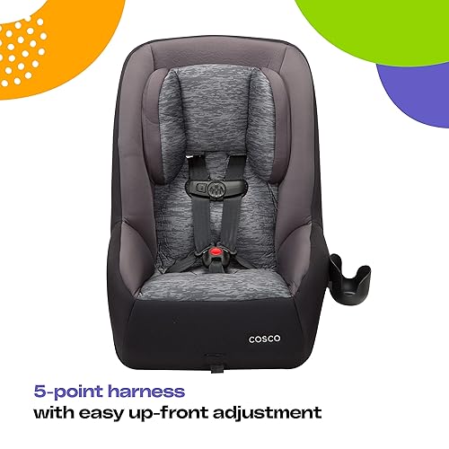 Cosco Mighty Fit 65 DX Convertible Car Seat, Heather Onyx - Jamouz