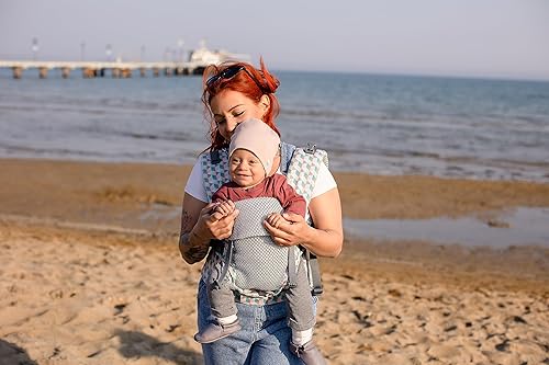 Beco Baby Carrier Gemini Newborn to Toddler-Front, Back and Hip Seat Carrier,Baby Carrier Backpack & Baby Front Carrier with Adjustable Seat,Ergonomic Baby Holder 7-35lbs (Grey) - Jamouz