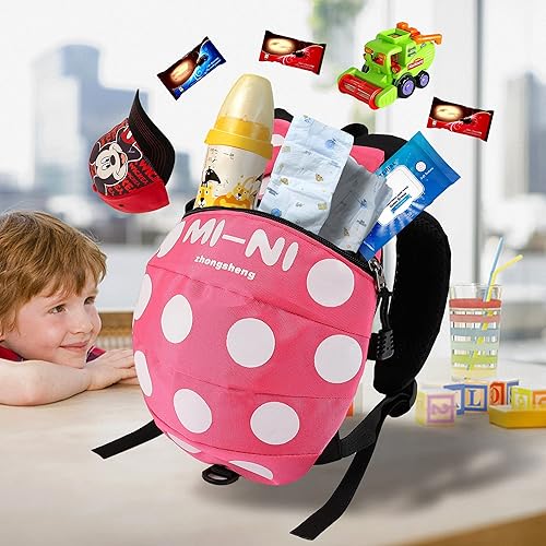 CZSYZCZS Toddlers Leash + Anti Lost Wrist Link Child Kids Safety Harness Kids Walking Wristband Assistant Strap Belt (pink) - Jamouz