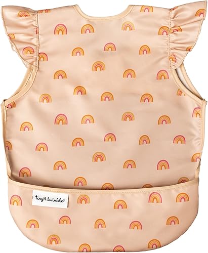 Tiny Twinkle Mess Proof Baby Bib - Waterproof Toddler and Baby Apron Bib - Machine Washable - PFAS and BPA Free - Jamouz