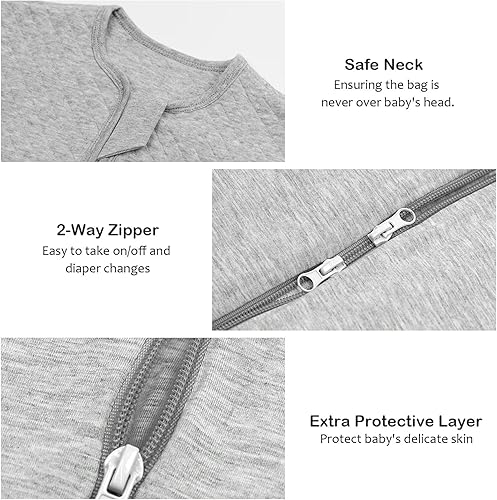 Rayon Made from Bamboo Toddler Sleep Sack with Feet, 1.5 TOG Sleeveless Toddler Sleep Sack, 2-Way Zipper - Jamouz