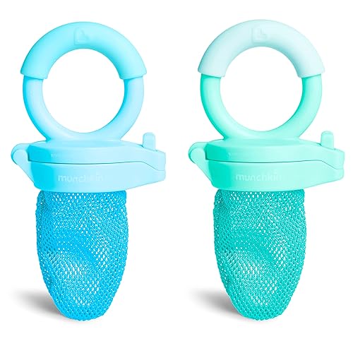 Munchkin Baby Feeder for Fresh Food and Fruit, 2 Pack, Coral/Purple - Jamouz
