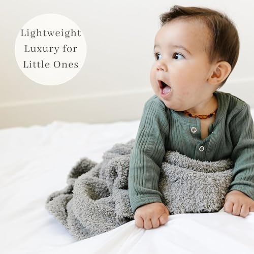 SARANONI Bamboni Luxury Baby Blanket | Plush Blanket for Infant Boys & Girls | Receiving Blanket 30” x 40” | Sky Blue - Jamouz