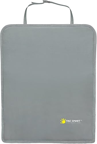 Premium Kick Mats - Luxury Seat Back Protectors and Seat Covers with Invisible Strap - 2-Pack - Light Tan (Light Beige) - Jamouz