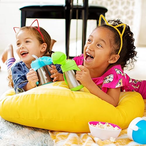 Munchkin Cool Cat Sippy Cup for Toddlers, Stainless Steel Straw Cup, 8 Ounce, Pink - Jamouz