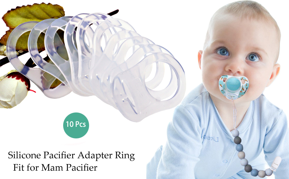 Soft Silicone Baby Pacifier Clips Holders Pacifier Adapter Rings for Pacifiers Dummy Clip