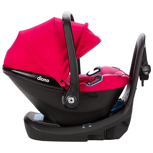Diono LiteClik30 XT SafePlus Infant Car Seat and Base, Rear-Facing for Infants 4-30lbs, SafePlus Engineering, with Infant Insert, UPF 50+ Sunshade (Pink Cotton Candy) - Jamouz