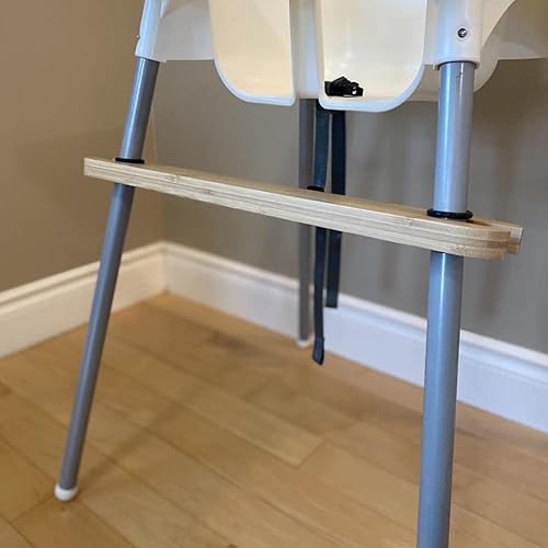 High Chair Footrest, Adjustable Height Natural Bamboo Baby Highchairs Pedal, Suitable for IKEA Antilop High Chair Footstool - Jamouz