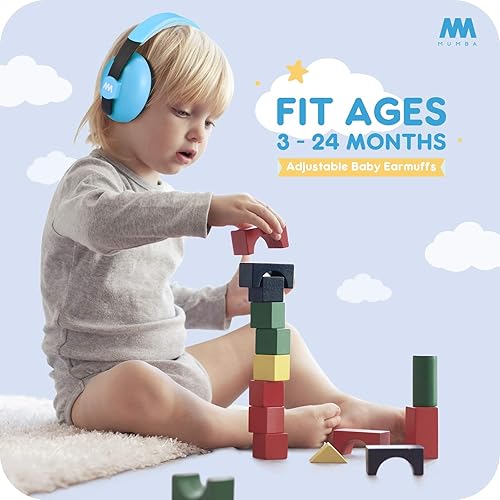 Mumba Baby Ear Protection Noise Cancelling Headphones for Babies and Toddlers Baby Earmuffs - Ages 3-24+ Months - Jamouz
