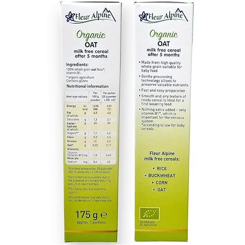 Fleur Alpine Beby Cereal for Babies from 5 months 175g from Germany (Oatmeal) - Jamouz