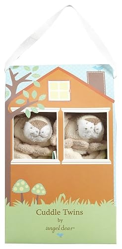 Angel Dear - Brown Giraffe, Cuddle Twins Blankie Set, 2 Count (Pack of 1) - Jamouz