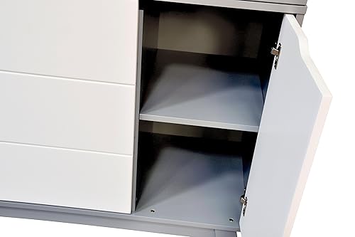 Babyletto Hudson 3-Drawer Changer Dresser with Removable Changing Tray in Washed Natural and White, Greenguard Gold Certified - Jamouz