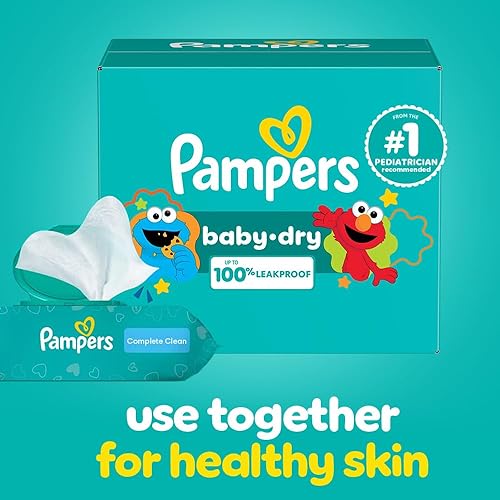 Pampers Diapers - Baby Dry - Size 1, 44 Count, Absorbent Disposable Infant Diaper (Packaging May Vary) - Jamouz